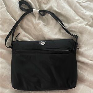 lululemon athletica Classic Black Messenger Bag